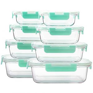 CREST Boîte Repas Verre, 3 Compartiments avec Couverts, Lot de 5 1050 ML,  Boîtes Alimentaires en Verre : : Cuisine et Maison